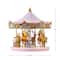 12" Animated & Musical Pink Crystal Carousel